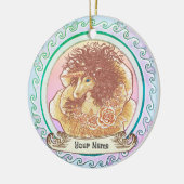 イエローレディーユニコーン セラミックオーナメント (左)