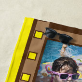 イエローレトロフィルムストリップ写真ビーチタオル ビーチタオル (インサイチュ)