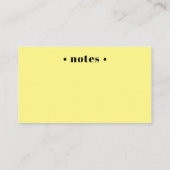 イエローレトロリザーブドシーティングデンタル 予約カード (裏面)