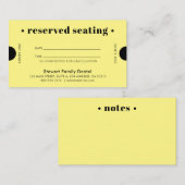 イエローレトロリザーブドシーティングデンタル 予約カード (正面/裏面)