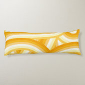 イエローレトロレインボーストライプズ模様 ボディピロー (裏面)