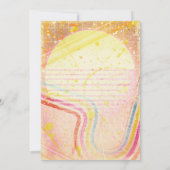 イエローレトロヴィンテージ80のテーマ誕生日パーティー 招待状 (裏面)