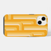 イエローレトロ幾何学模様 iPhoneケース (裏面横)