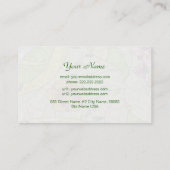 イエローレトロ抽象芸術フローラコラージュ 名刺 (裏面)