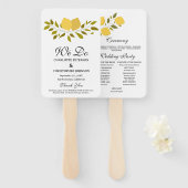 イエローレモエレガントン結婚式 プログラム ハンドファン (正面&裏面)