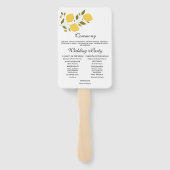 イエローレモエレガントン結婚式 プログラム ハンドファン (裏面)