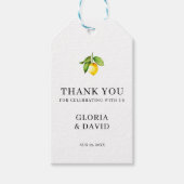 イエローレモモダンン結婚ズ ギフトタグ (正面)