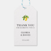 イエローレモモダンン結婚ズ ギフトタグ (裏面)