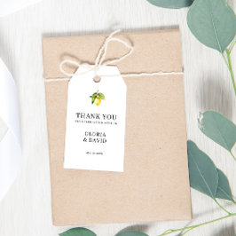 イエローレモモダンン結婚ズ ギフトタグ