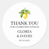 イエローレモモダンン結婚ズ ラウンドシール (正面)