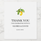 イエローレモモダンン結婚ズ ワインラベル (シングルラベル)