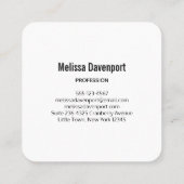 イエローレモンとグリーンライムフルーツパターン スクエア名刺 (裏面)