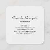 イエローレモンとグリーンライムフルーツパターン スクエア名刺 (裏面)