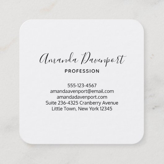 イエローレモンとグリーンライムフルーツパターン スクエア名刺 (裏面)