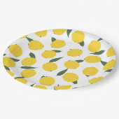 イエローレモンとグリーン葉レモン ペーパープレート (アングル)