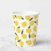 イエローレモンとグリーン葉 紙コップ (裏面)