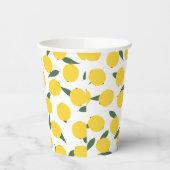 イエローレモンとグリーン葉 紙コップ (左)