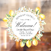 イエローレモンとホワイトフラワーズフローラリース ウィンドウサイン (シート2)