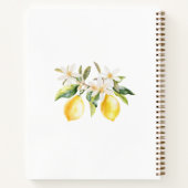 イエローレモンとホワイトフラワーファミリーレシピ本 ノートブック (裏面)