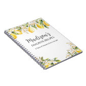 イエローレモンとホワイトフラワーファミリーレシピ ノートブック (右側)