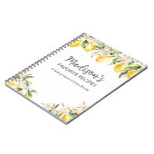 イエローレモンとホワイトフラワーファミリーレシピ ノートブック (左側)