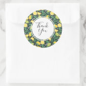 イエローレモンとライムフルーツフードパターンありがとうありがとう ラウンドシール (バッグ)