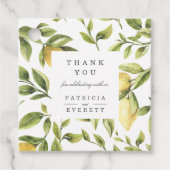 イエローレモンと葉シックありがとうござ結婚う フェイバータグ (正面)