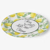 イエローレモンと葉緑の香り付き茶時間 ペーパープレート (アングル)