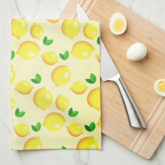 イエローレモンのキッチンタオル キッチンタオル (四つ折り)