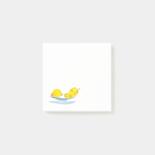 イエローレモンのフルーツアート ポストイット (正面)