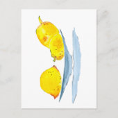 イエローレモンのフルーツアート ポストカード (正面)