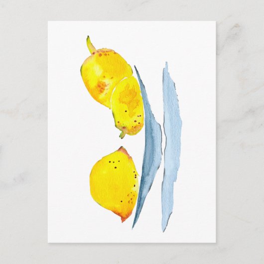イエローレモンのフルーツアート ポストカード (正面)