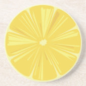 イエローレモンの一切れ コースター (正面)