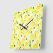 イエローレモンの壁時計 スクエア壁時計 (傾斜)