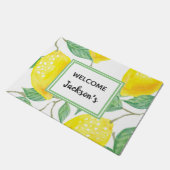 イエローレモンの家族名へようこそ ドアマット (アングル)