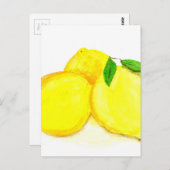 イエローレモンの果実 ポストカード (正面/裏面)