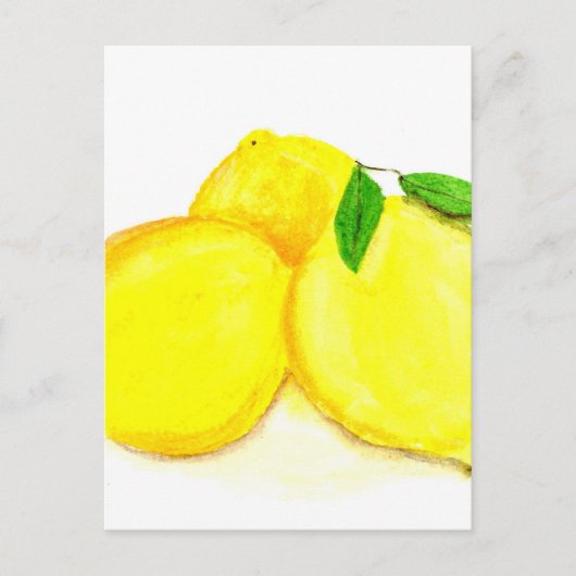イエローレモンの果実 ポストカード (正面)