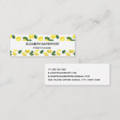 イエローレモンの水のカラーパターン スキニー名刺 (正面/裏面)