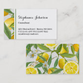 イエローレモンの葉の花の個人的な呼び出しカード コーリングカード (正面/裏面)