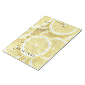 イエローレモンの食べ物のジャーナルシンプル- Day Meal Diary ノートパッド (アングル)