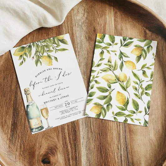 イエローレモンアマルフィコーストリハーサルディナー 招待状