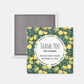 イエローレモンアンドグリーンライムフルーツパターンイベント マグネット (正面/裏面)