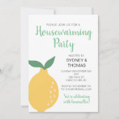 イエローレモンアンドレ離れンズハウス温度パーティー 招待状 (正面)