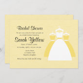 イエローレモンカスタムブライダルシャワー招待状 招待状 (正面/裏面)