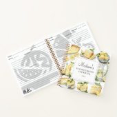 イエローレモンケーキレモネードレシピクックブック ノートブック (内部)