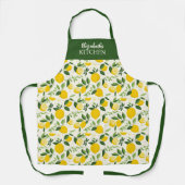 イエローレモンシトラスサマーキッチン エプロン (正面)