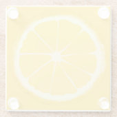 イエローレモンシトラスフルーツスライス ガラスコースター (裏面)