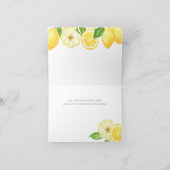 イエローレモンシトラスフローラシャワーサンキュー サンキューカード (内部)