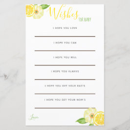 イエローレモンシトラスフローラベビーウィズカード