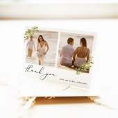 イエローレモンシトラス結婚書道 サンキューカード